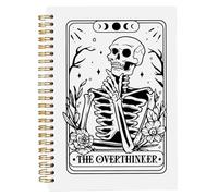 Diario de cartas del tarot, planificador académico, diario gótico, diseño de calavera, organizador universitario, cuaderno de horarios de enfermería, agenda diaria para profesores para el éxito