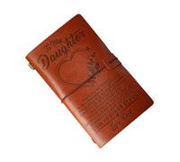 Diario de cuero para hija, cuaderno de escritura, regalo para adolescentes, diario de viaje vintage de 6 x 8 pulgadas con cubierta de cuero hecha a mano, cuaderno duradero para recuerdos y pensamiento