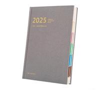 Diario de cuero para tamaño A5 con bolígrafo y lemas chinos para oficina, negocios y fines de escritura creativa (gris)