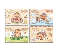 Diario de dibujo de doble bobina, 100 g/m², bloc de garabatos portátil para estudiantes y artistas, cuaderno de bocetos profesional para artistas