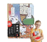 Diario de dibujos animados - 4.13 x 5.75 x 0.79 pulgadas Lindo cuaderno de dibujos animados de gato | Cuaderno magnético de la serie de diario de gatos | Bloc de notas de viaje para amantes de los