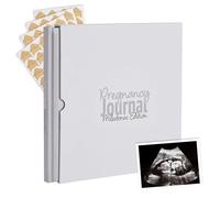 Diario de embarazo, edición de hitos, libro de recuerdos de embarazo para futuras mamás y baby shower, desde el vientre hasta el recién nacido, incluye pegatinas de esquina con fotos