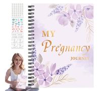 Diario de embarazo, planificador de recuerdos de tapa dura, libro de recuerdos de embarazo, diario de seguimiento diario para registrar el crecimiento del bebé, álbum de recortes creativo de recuerdos