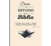 Diario de Estudio de la Biblia: Cuaderno de oraciones y estudios bíblicos para completar - Cuaderno para registrar sus oraciones y reflexiones ... biblia - 100 páginas - Formato 17,8 x 25,4 cm