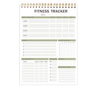Diario de fitness para mujer, planificador de entrenamiento para gimnasio y hogar, seguimiento de nutrición y ejercicio resistente, perfecto para hombres y mujeres, establecimiento de objetivos y