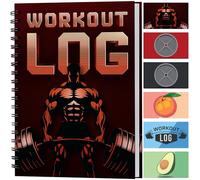 Diario de Fitness - Planificador de Entrenamiento - Tamaño A5, Rojo Poder - Tapa Gruesa Mejorada - Diario de Entrenamiento - Establecimiento de Objetivos para Culturismo - de Workout Log