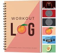 Diario de Fitness - Planificador de Entrenamiento - Tamaño A5, Rosa Melocotón - Tapa Gruesa Mejorada - Diario de Entrenamiento - Establecimiento de Objetivos para Culturismo - de Workout Log