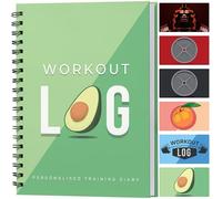 Diario de Fitness - Planificador de Entrenamiento - Tamaño A5, Verde Aguacate - Tapa Gruesa Mejorada - Diario de Entrenamiento - Establecimiento de Objetivos para Culturismo - de Workout Log