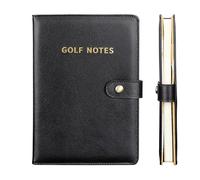 Diario de golf, seguimiento del progreso - Cuaderno de ejecución de punzones de 80 g, diario ligero de putting, cuaderno de medición de rendimiento Fairway, papelería con cubierta de piel sintética |