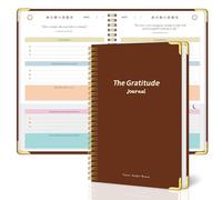 Diario de gratitud, cubierta de cartón, diseño colorido vívido para mujeres, hombres, adolescentes, diario de gratitud diario de 5 miunte con indicaciones para más felicidad, atención plena y