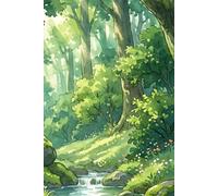 Diario de Gratitud del Bosque Aesthetic: 90 Días de Reflexión y Paz Mental | Cuaderno de Tapa Blanda, Interior Ilustrado Sutilmente con Acuarelas Cottagecore