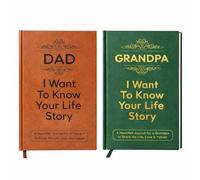 Diario de historias de papá y abuelo con texto en inglés "I Want to Know Your Life" (tapa dura): regalos para papá y abuelo, perfecto para cumpleaños, día de Acción de Gracias, día del padre y Navidad