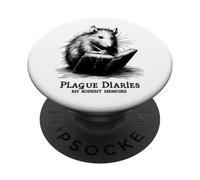 Diario de la Peste de Ratas memorias de roedores Sarcasmo macabro Medieval PopSockets PopGrip Adhesivo
