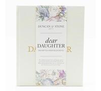 Diario de oración con texto en inglés «Dear Daughter» y libro de recuerdos de bebé, Crema
