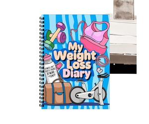 Diario de pérdida de peso - Diario portátil de nutrición y fitness | comidas, dieta, entrenamiento, entrenamiento en casa, gimnasio, bienestar, correr, objetivos de atleta, contador de calorías