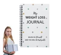 Diario de pérdida de peso: seguimiento de dieta y ejercicio, planificador de progresión del bienestar | Organizador de objetivos de dieta, cuaderno de hábitos de entrenamiento, libro de prep