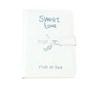 Diario de piel sintética con 6 anillas de piel sintética, tapa dura, recargable, 60 hojas para escribir, cuaderno recargable de 14,8 x 21 cm