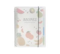 Diario de recetas en - Diario de recetas con tapa dura A4, carpeta de hojas móviles | Para escribir tus recetas, páginas en gruesas, libro de cocina personal en , contiene 160 Ric