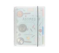 Diario de recetas, libro de recetas en , manual de referencia profesional de cocina, bloc de escritura de gastronomía personalizado, elegante libro de contabilidad floral para secreto de comida