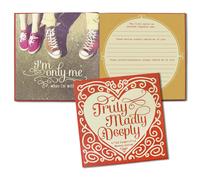 Diario de recuerdos guiado para parejas de Studio Oh! - Truly Madly Deeply - 16,5 x 16,5 cm - Diario de recuerdos de tapa dura bellamente ilustra