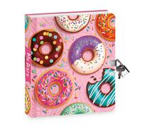 Diario de rosquilla Peaceable Kingdom de 6,25"" con p ginas rayadas y candado para ni os