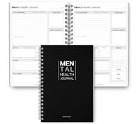 Diario de salud mental para hombres | Gratitud diaria, cuidado personal, intenciones, afirmaciones y nutrición | A5 mono