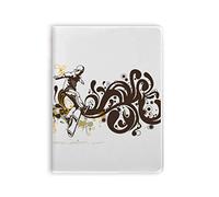 Diario de tapa blanda con diseño de flores y deportes de invierno