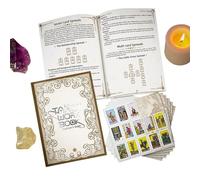 Diario de tarot - Cuaderno de lectura de cartas del tarot, libro de trabajo de vintage | Diario de orientación de adivinación de astrología con diseño ritual de meditación, accesorio de