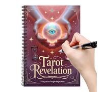 Diario de tarot, cuaderno planificador A5, libro de trabajo guiado de 50 páginas con diseño creativo y encuadernación duradera, herramienta de escritura espiritual para mujeres, hombres, principiantes