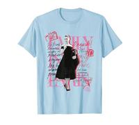 Diario de Vestir Emily In Paris Notas Rojas Camiseta, Hombre, Azul Bebé, L