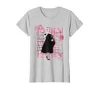 Diario de Vestir Emily In Paris Notas Rojas Camiseta, Mujer, Plata, L