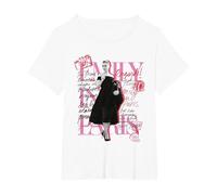 Diario de Vestir Emily In Paris Notas Rojas Camiseta, Mujer Tallas Grandes, Blanco, 6XL Grande