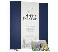 Diario de Viaje & Cuaderno de Aventuras - Scrapbook para Hasta 16 Viajes (Azul Marino)