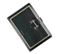 Diario de viaje de piel sintética, tapa dura, 222 páginas, a rayas, piel sintética, compartimentos para bolígrafos, notas, diarios, cuadernos de tapa dura