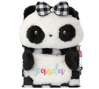 Diario del panda para las niñas con cerradura y llaves, diario de felpa panda con 160 páginas para escribir y dibujar, regalo de cumpleaños para los niños adolescentes estudiantes de la escuela