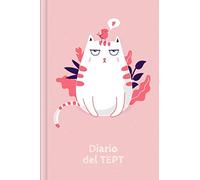 Diario del TEPT: Para rellenar y marcar con Trigger Tracker, observación del estado de ánimo diario, quejas físicas, sueño y mucho más. | Motivo: Gato rosado