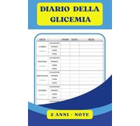 DIARIO DELLA GLICEMIA: Quaderno del Diabete (tipo1 e 2) per il Monitoraggio Giornaliero di 2 Anni-Registro di Glucosio e Insulina (Prima e Dopo i Pasti)