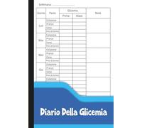 Diario Della Glicemia: Registro Quotidiano per Monitorare Livelli di Zucchero Prima e Dopo i Pasti.