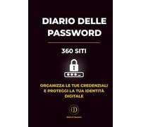 Diario delle Password-360 Siti: Organizza le tue credenziali e proteggi la tua identità digitale in un unico posto sicuro