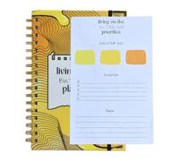 Diario encuadernado en espiral, bloc de notas lateral de mantequilla, cuaderno de notas portátil, cuaderno de reflexión diaria con rastreador de estado de ánimo para escribir, viajar