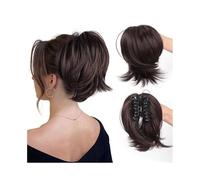 Diario Extensión de cola de caballo alta, corta, recta y despeinada con pinza for el pelo for mujer Postizos(1B/30HL)