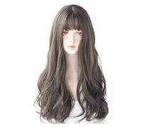 Diario Fiesta Peluca Long Wavy Wigs For Women Synthetic Heat Resistant Fiber Wig Sweet Girl Wig Pelucas (Color : E, Size : 26in)