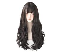 Diario Fiesta Peluca Long Wavy Wigs For Women Synthetic Heat Resistant Fiber Wig Sweet Girl Wig Pelucas (Color : D, Size : 26in)