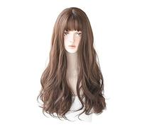 Diario Fiesta Peluca Long Wavy Wigs For Women Synthetic Heat Resistant Fiber Wig Sweet Girl Wig Pelucas (Color : B, Size : 26in)