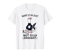 Diario Ganso no es lo Suficientemente Tonto Divertido Camiseta gráfica económica, Hombre, Blanco, M