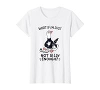 Diario Ganso no es lo Suficientemente Tonto Divertido Camiseta gráfica económica, Mujer, Blanco, S