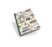 Diario literario de tapa dura con tema de Shakespeare, cuaderno rayado A5 con marcapáginas de cinta, diseño decorativo clásico de literatura con ilustraciones de teatro e ilustraciones de teatro