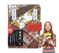 Diario magnético de gato, diseño de montaña Yuju, cuaderno de estilo japonés sin fecha, diario básico para estudiantes, color 224P en el interior, lindo cuaderno de bocetos de gatito para la escuela y