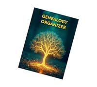 Diario organizador de genealogía reutilizable, cuaderno de árbol genealógico, libro de historia familiar para archivar historias generacionales, libro de registro de ascendencia