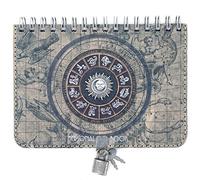 Diario Personal para Escribir, con Candado y Llave, 150 páginas, Tamaño A5, 15x21 cm, Con Anillas o espiral, Original estilo Vintage - Trashy World